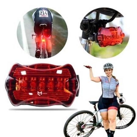 Imagem de Kit farol bike acessorios lanterna traseira dianteira bicicleta led sinalizador segurança patinete