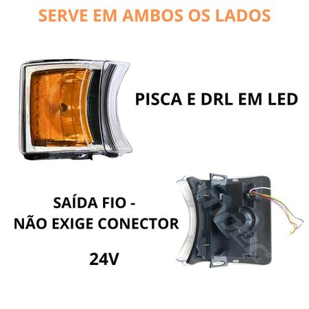 Imagem de Kit Farol Compatível Scania Serie 5 S4 S5 Mascara Negra LED