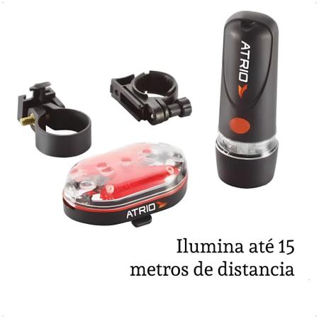 Imagem de Kit Farol + Lanterna para Biclicleta Resistente à Àgua Ilumina15 Metros Atrio - BI006
