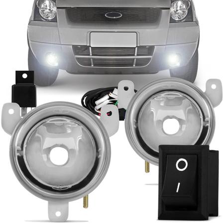 Imagem de Kit Farol Milha Ecosport 2003 2004 2005 2006 2007 Ranger 2005 2006 2007 2008 2009 Auxiliar Neblina