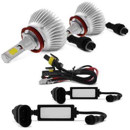 Imagem de Kit Farol Milha Gol Voyage G6 2013 2014 2015 2016 Auxiliar Neblina + Par Lâmpadas Super LED 6000k