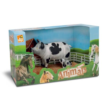 Animais da Fazenda - Bee Toys - CAVALO MALHADO - Kidverte