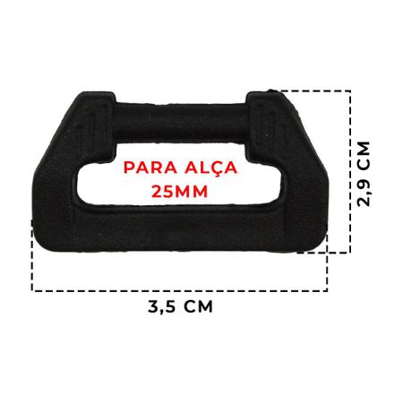 Kit Fecho Engate Com Reguladores de Alça 25mm 150 Peças - RU Imagem de Kit Fecho Engate Com Reguladores de Alça 25mm 150 Peças