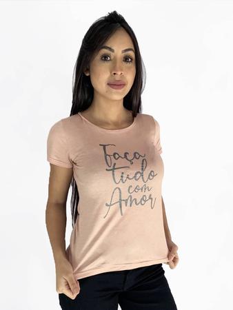 Imagem de KIT Feminino 2 Peças - Camiseta Estampa Sortida e Bermuda Jeans Meia Coxa Preta