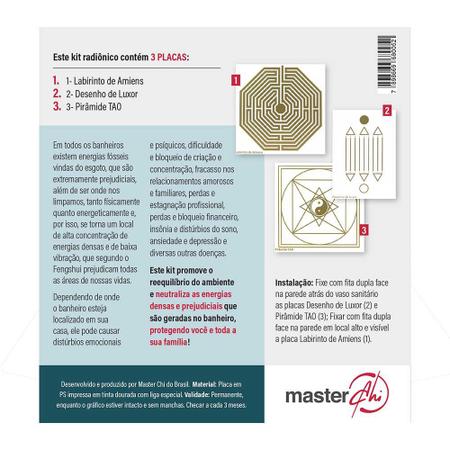 Imagem de Kit Feng Shui Completo - Tratamento das Energias do Banheiro 3 Cristais Desbloqueie sua vida Corrigindo as Energias do Banheiro