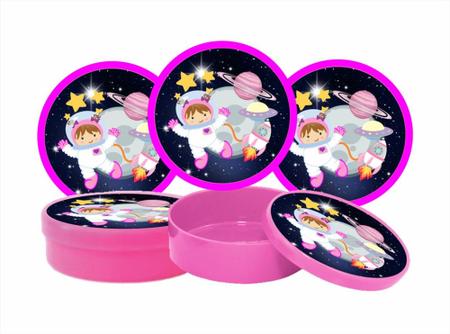 Kit Festa Astronauta Menina 113 peças (10 pessoas) marmita vso - Produto artesanal Imagem de Kit Festa Astronauta Menina 113 peças (10 pessoas) marmita vso