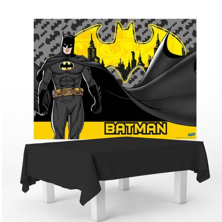 Kit festa Batman Decoração Anivers Toalha Preta + Painel TNT - festcolor -  Kit Decoração de Festa - Magazine Luiza