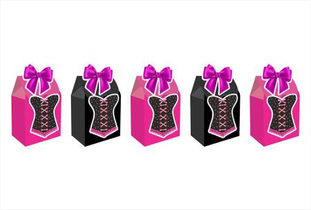 Imagem de Kit Festa Chá de Lingerie Pink 16 peças (5 pessoas) cone milk