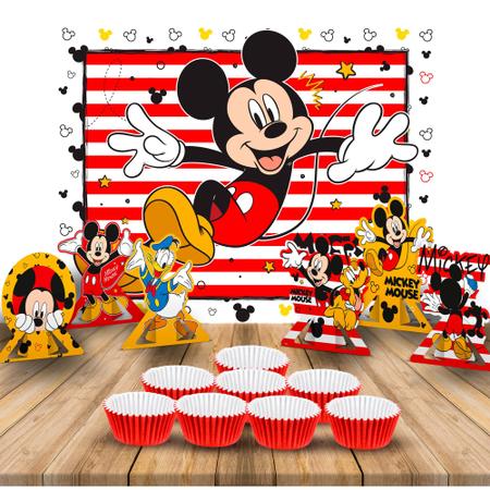 Imagem de Kit festa completo 107 pçs decoração Mickey Mouse Festa