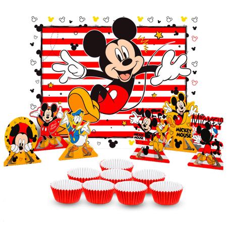 Imagem de Kit festa completo 107 pçs decoração Mickey Mouse Festa