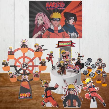 Kit Festa em Casa Só Um Bolinho Decoração Naruto Completo
