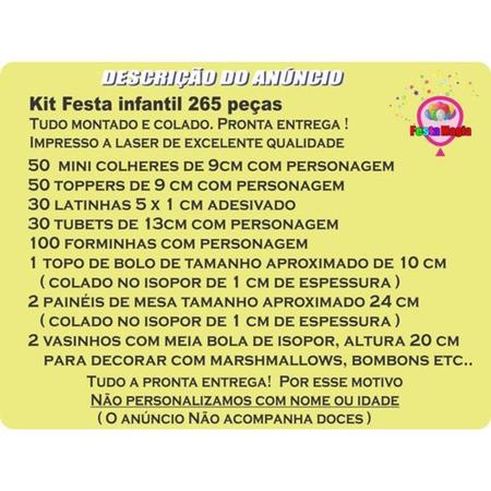 Kit Festa Emoji Cocô (cocozinho) 265 Peças (30 pessoas) - Produto artesanal  - Kit Festa Infantil - Magazine Luiza