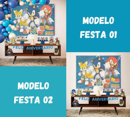 Kit Festa Fácil Sonic Aniversário Criança Infantil - Piffer - Kit Decoração  de Festa - Magazine Luiza