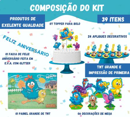 Kit Festa Fácil Flork Meme Aniversário Criança Infantil - Piffer - Kit  Decoração de Festa - Magazine Luiza