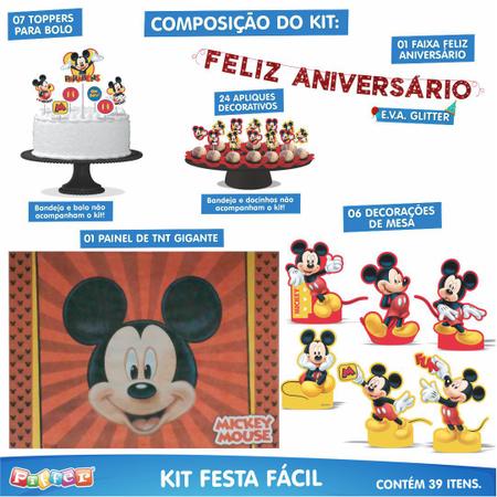 Imagem de Kit Festa Fácil Disney Mickey Mouse Aniversário 39 Un Piffer