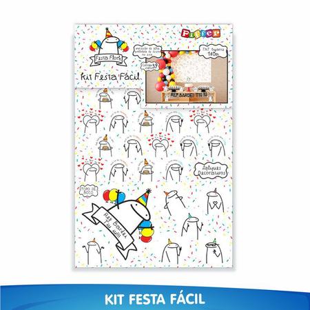 Kit Painéis festa decoração Lousas Faixa Flork Meme EVA - piffer