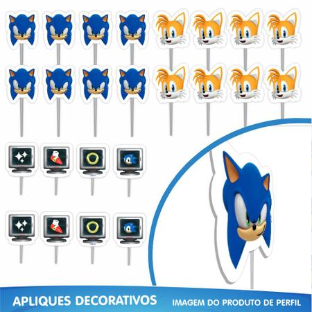 Kit Festa Fácil Sonic Aniversário Criança Infantil - Piffer - Kit Decoração  de Festa - Magazine Luiza