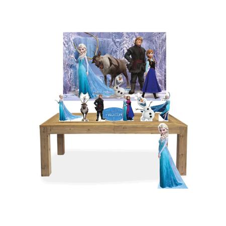 Imagem de Kit Festa Frozen Elsa e Olaf 7 Display + Painel Aniversario