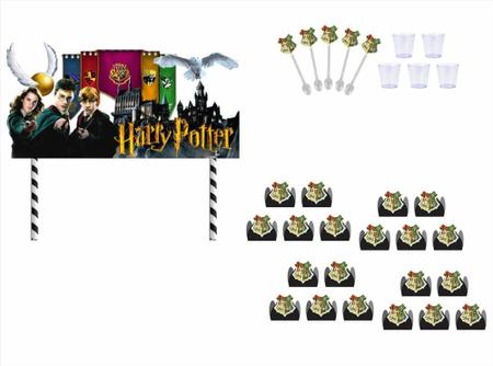 Imagem de Kit festa Harry Potter (Clãs) preto 61 peças