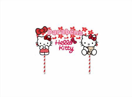 Imagem de Kit Festa Hello Kitty vermelho 255 peças (30 pessoas)