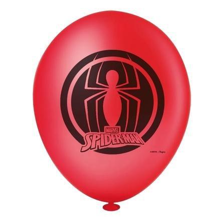 Imagem de Kit festa Homem Aranha Decoração Toalha Vermelha + 25 balões