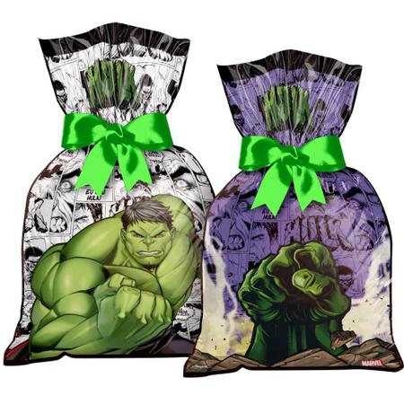 Imagem de Kit Festa Hulk Decoração 100 Forminhas + 12 Sacolas surpresa