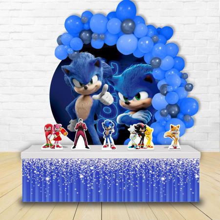 Festa Aniversário Sonic Filme Decoração Kit Ouro