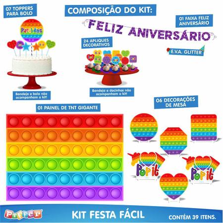 Kit Festa Pronta Decoração Flork Boneco Palito - 39 unid - piffer - Kit  Decoração de Festa - Magazine Luiza