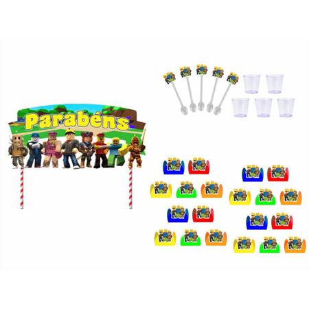 Kit Festa Roblox 40 peças (10 pessoas) - Produto artesanal - Kit Decoração  de Festa - Magazine Luiza