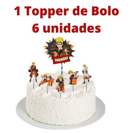 Topper Naruto  Festa infantil naruto, Bolo do naruto, Aniversário