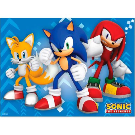 Kit Decorativo Painel Decorativo 64x45cm Sonic 2 + Personagens Destacáveis  07 und - Ref 118206.4 Regina - CCS Decorações