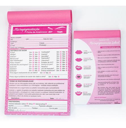 Kit Ficha Anamnese Labial + Cuidados Cliente A Mais Completa - SDS - Kit  Cuidados Bebê - Magazine Luiza