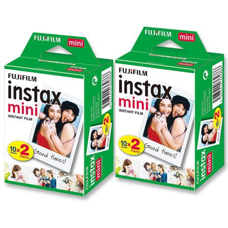 Imagem de Kit Filme Instax Mini 40 Fotos Papel Fotográfico Polaroid Fujifilm 54x86mm p/ Câmera Instantânea Mini 7 8 9 11 Mini Link