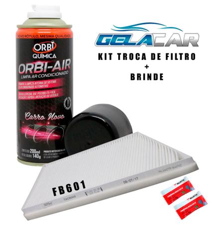 Imagem de kit Filtro Ar Condicionado Cabine PEUGEOT 206 / 207 / Hoggar  + Higienizador Orbi