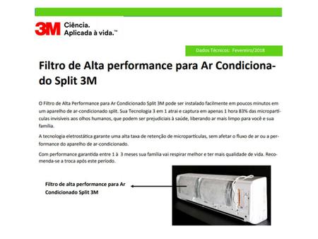 Imagem de Kit Filtro Ar Condicionado Split Alta Performance 3M 2 Unidades