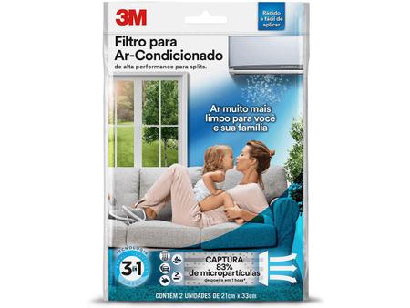 Imagem de Kit Filtro Ar Condicionado Split Alta Performance 3M 2 Unidades