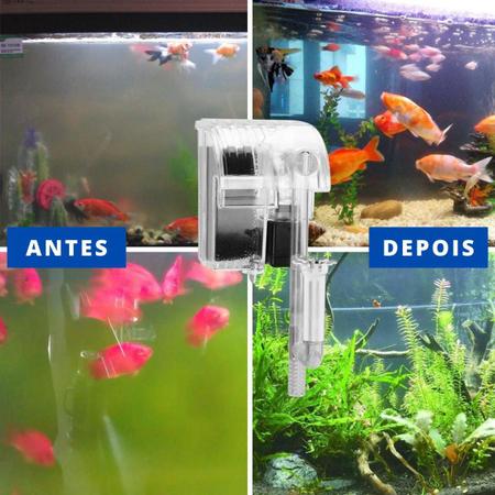 Imagem de Kit Filtro Externo Aquario Até 40L Hf-200 +Midia Refil -110V