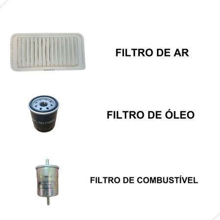 Imagem de Kit Filtros Ar, Óleo e Combustível Lifan 620 - Aplicação Lifan 620