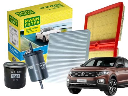 Kit Filtros T-Cross 1.0 12v TSI 2019 2020 2021 2022 - Mann - MANN-FILTER Imagem de Kit Filtros T-Cross 1.0 12v TSI 2019 2020 2021 2022 - Mann