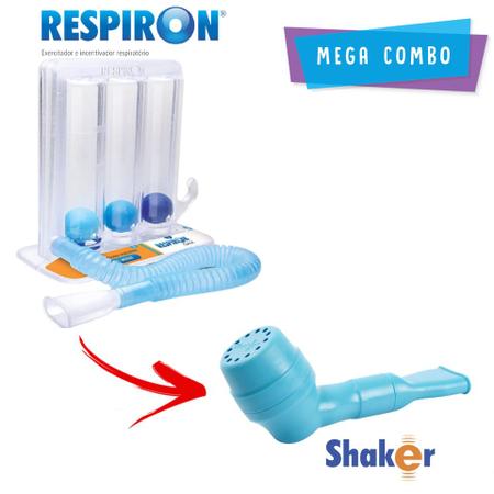 Imagem de Kit Fisioterápico Exercitador Respiratório Shaker Classic + Respirion Classic Ncs