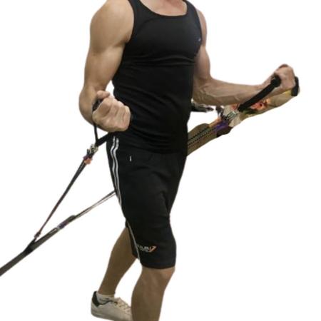 Kit fit house extensores medio com puxadores e aparador de porta scalibu Fitness e Musculacao Magazine Luiza