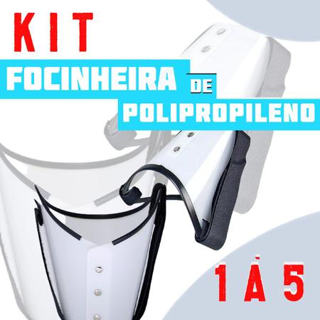 Imagem de Kit Focinheira de Polipropileno 9,5cm 1 a 5 LD Pet