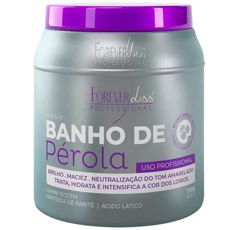 Imagem de Kit Forever Liss Platinum Blond Banho Pérola 1Kg