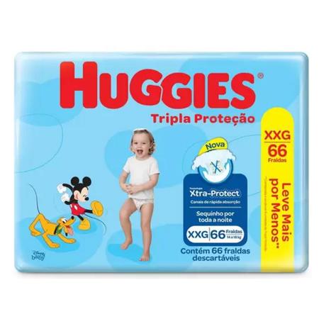 Imagem de Kit Fralda Huggies Tripla Proteção HIPER - Tam XXG - 330 Unidades - ATACADO BARATO