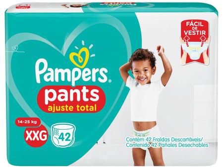 Kit Fralda Pampers Ajuste Total Pants Calça - Tam. XXG 14 a 25kg 3 Pacotes  com 42 Unidades Cada - Fralda Descartável - Magazine Luiza