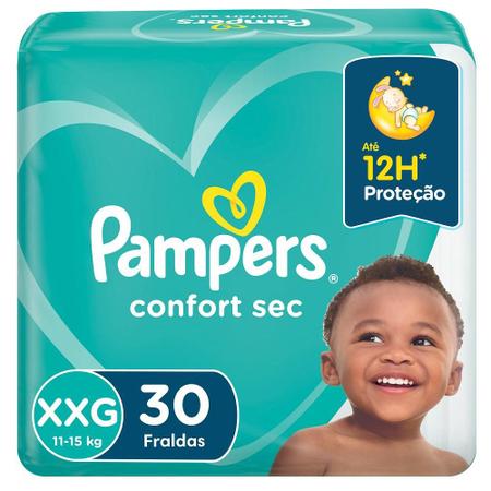 Imagem de Kit Fralda Pampers Confort Sec XXG com 90 Tiras 