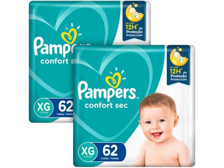 Imagem de Kit Fraldas Pampers Confort Sec Tam. XG 11 a 15kg