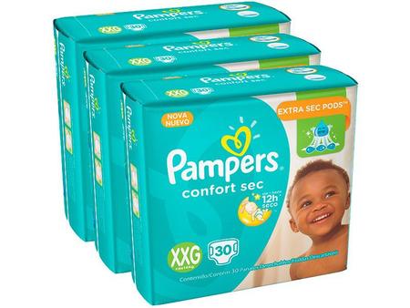 Imagem de Kit Fraldas Pampers Confort Sec Tam. XXG