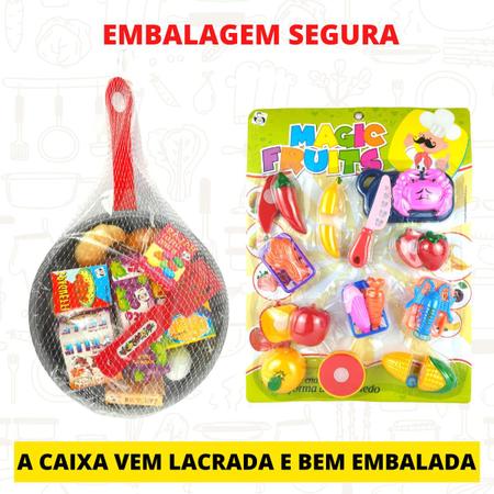 Kit Frigideira + Cesta Comida De Brinquedo Frutas Infantil - Pica Pau -  Panelinha de Brinquedo - Magazine Luiza