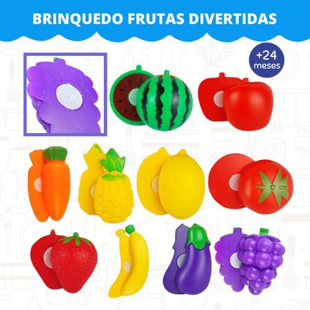 Kit Frigideira + Cesta Comida De Brinquedo Frutas Infantil - Pica Pau -  Panelinha de Brinquedo - Magazine Luiza